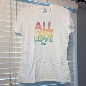 NWT Beatles-All you need is love shirt